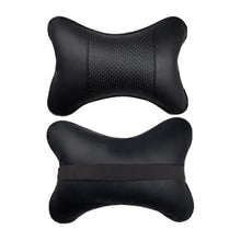 Load image into Gallery viewer, PU Leather Car Neck Pillow for Head Pain Relief - Vegan leather - Imported
