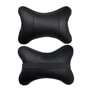 PU Leather Car Neck Pillow for Head Pain Relief - Vegan leather - Imported