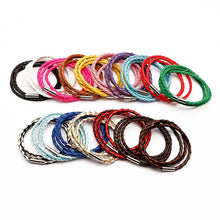 Load image into Gallery viewer, Colorful Fashion PU Braided Leather Bracelet - Vegan leather - Imported
