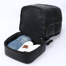 Charger l&#39;image dans la galerie, Black Leather Patented Shoe Bag (XL Design) *Holds Size 17
