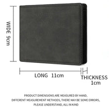 Charger l&#39;image dans la galerie, Men&#39;s Genuine PU Leather Male Short Zipper Simple Soft Leather Light Money Clip Vintage Business Wallet Students
