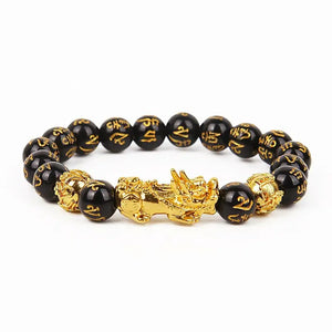 Pulsera de riqueza Feng Shui: cuentas negras