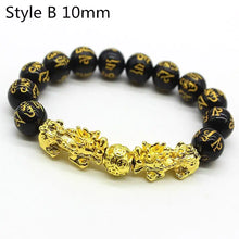 Load image into Gallery viewer, Feng Shui Wealth Bracelet: Black Beads
