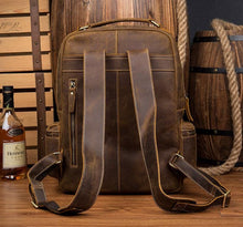 Load image into Gallery viewer, The Langley Backpack | Genuine Vintage Leather Backpack
