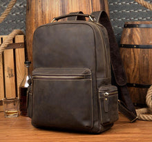Load image into Gallery viewer, The Langley Backpack | Genuine Vintage Leather Backpack
