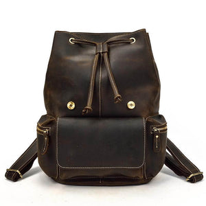The Hagen Backpack | Vintage Leather Backpack made of genuine cowhide with spacious compartments for laptops and gadgets.