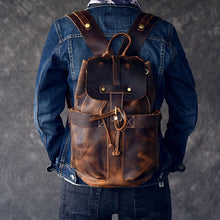 Load image into Gallery viewer, The Olaf Rucksack | Vintage Leather Travel Backpack
