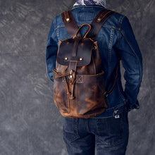 Load image into Gallery viewer, The Olaf Rucksack | Vintage Leather Travel Backpack
