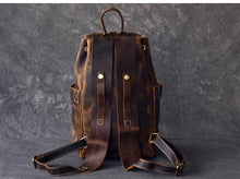 Load image into Gallery viewer, The Olaf Rucksack | Vintage Leather Travel Backpack
