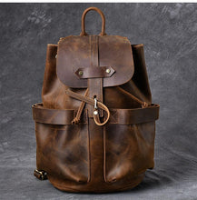 Load image into Gallery viewer, The Olaf Rucksack | Vintage Leather Travel Backpack
