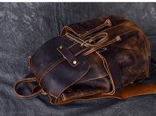 Load image into Gallery viewer, The Olaf Rucksack | Vintage Leather Travel Backpack
