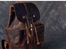 Load image into Gallery viewer, The Olaf Rucksack | Vintage Leather Travel Backpack
