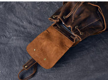 Load image into Gallery viewer, The Olaf Rucksack | Vintage Leather Travel Backpack
