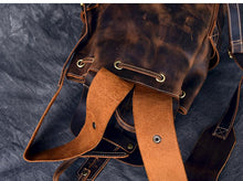 Load image into Gallery viewer, The Olaf Rucksack | Vintage Leather Travel Backpack
