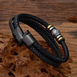 Braided Leather Bracelets for Men - Vegan leather - Imported