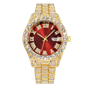 Reloj de pulsera romano de diamantes