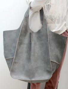 Bolso de hombro retro de lujo: Tote casual de cuero PU - Cuero vegano - Importado