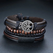 Load image into Gallery viewer, Vnox 4Pcs/ Set Braided Wrap Leather Bracelets - Vegan leather - Imported
