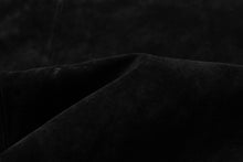 Load image into Gallery viewer, Soft luxurious black REED leather hide with an antique finish, ideal for crafting unique art pieces, available in various color shades.
