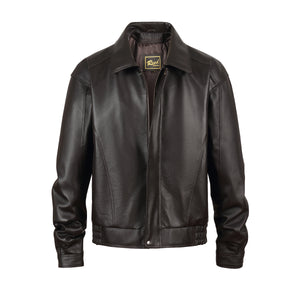 REED genuine leather bomber jacket.