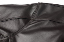 Load image into Gallery viewer, Close-up view of REED Men&#39;s American Style Bomber Genuine Leather Jacket highlighting rich leather texture
