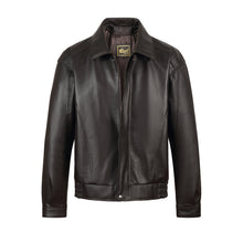 Load image into Gallery viewer, REED Men&#39;s American Style Bomber Genuine Leather Jacket, sleek and stylish imported luxury outerwear for modern, timeless look
