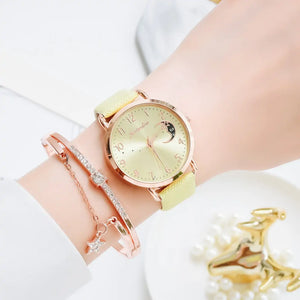 Conjunto de pulsera y reloj Moon