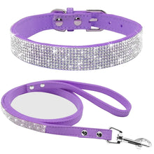 Cargar imagen en el visor de la galería, Leather Dog Collar Leash Set
