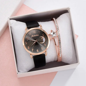 Conjunto de pulsera y reloj Moon