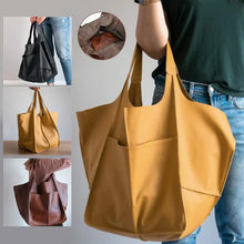 Charger l&#39;image dans la galerie, Sac à bandoulière en cuir pour femme souple grande capacité luxe - Cuir végétalien - Importé
