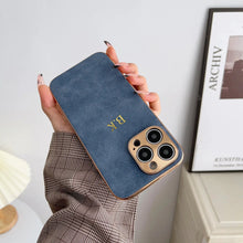 Load image into Gallery viewer, Leather Personalized Customized Name Iphone  Case
