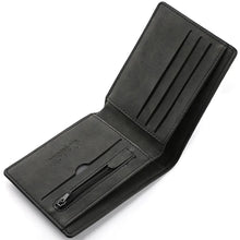 Charger l&#39;image dans la galerie, Men&#39;s Genuine PU Leather Male Short Zipper Simple Soft Leather Light Money Clip Vintage Business Wallet Students
