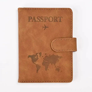 PU Leather Passport and Card Holder - Vegan leather - Imported