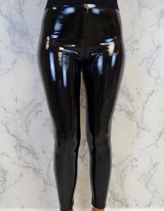 Latex Patent Leather Leggings - Vegan leather - Imported