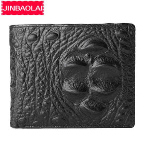 Men Genuine Cow Leather Wallets Crocodile Skin Money Clip Fashion Purses Coin Pocket Short Top Quality Male Wallets