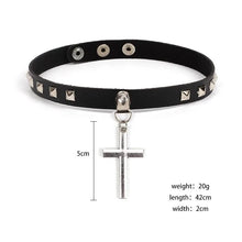 Charger l&#39;image dans la galerie, Leather Cross Necklace
