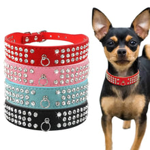 Load image into Gallery viewer, Puppy Cat Collars Adjustable Leather Bowknot
