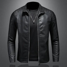 Load image into Gallery viewer, Motorcycle Vegan leather Jacket Men
