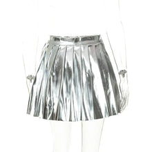 Load image into Gallery viewer, Pleated Faux Leather Mini Skirt
