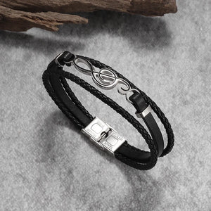 Classic Hand Woven Multi-Layered Leather Bracelet - Vegan leather - Imported