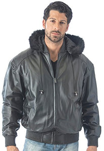 Men's Detachable Hooded - Faux Fur Leather | Reed Sports Wear