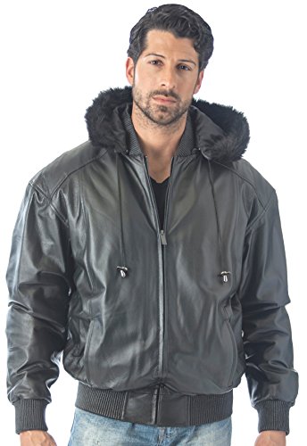 Men's Detachable Hooded - Faux Fur Leather | Reed Sports Wear
