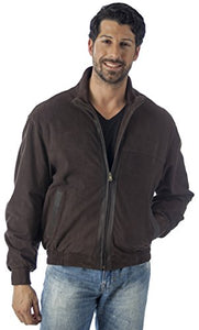 REED Quello Men's Light Weight Water Resistant Suede Leather Waist Jacket - Imported