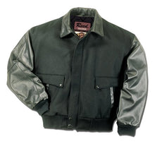 Load image into Gallery viewer, Men&#39;s Leather Varsity Bomber Jacket - Made in USA | Reed Sports Wear
