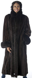 REED Women's Genuine Full Pelt Full-Length Mink Coat