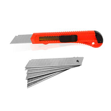 Load image into Gallery viewer, eZthings Heavy Duty 9mm Snap Off Blades Box Cutters Set for Cutting Materials: Wallpaper, Vinyl, Leather, Shrink-wrap
