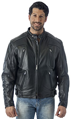 Lightweight Cowhide Motorcycle Jacket in Black or Brown