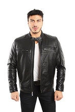 Load image into Gallery viewer, Lambskin Leather Biker Jacket - Men&#39;s Leather Jacket | Reed Sports Wear
