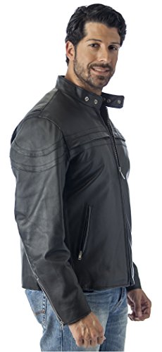 Men's Vented Leather Jacket - Imported Jacket | Reed Sports Wear