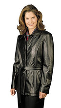 Cargar imagen en el visor de la galería, REED Women&#39;s Lambskin Leather Jacket with Belt
